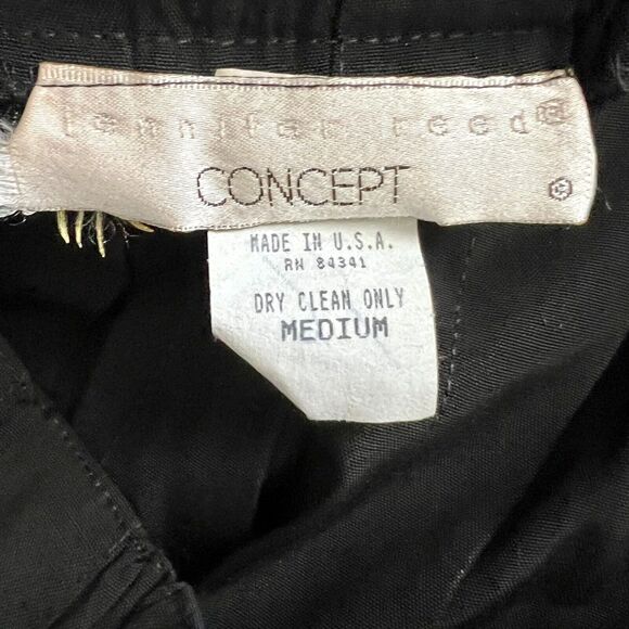 Jennifer Reed Concept Women Size Medium Solid Black Pleated Skirt A Line Modest - Picture 10 of 11